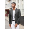 image:imageCOOFANDY Mens Blazer Jacket One Button Casual Suit Jackets Stretch Knit Sport CoatDark Gray