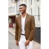 image:imageCOOFANDY Mens Blazer Jacket One Button Casual Suit Jackets Stretch Knit Sport CoatKhaki