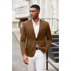 image:imageCOOFANDY Mens Blazer Jacket One Button Casual Suit Jackets Stretch Knit Sport CoatKhaki