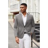 image:imageCOOFANDY Mens Blazer Jacket One Button Casual Suit Jackets Stretch Knit Sport CoatLight Gray