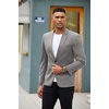 image:imageCOOFANDY Mens Blazer Jacket One Button Casual Suit Jackets Stretch Knit Sport CoatLight Gray