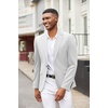 image:imageCOOFANDY Mens Blazer Jacket One Button Casual Suit Jackets Stretch Knit Sport CoatWhite