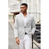 image:imageCOOFANDY Mens Blazer Jacket One Button Casual Suit Jackets Stretch Knit Sport CoatWhite