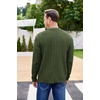 image:imageCOOFANDY Mens Cardigan Sweater Cable Knit V Neck Button up Sweaters Ribbed Cardigan Sweater with PocketsArmy Green