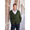 image:imageCOOFANDY Mens Cardigan Sweater Cable Knit V Neck Button up Sweaters Ribbed Cardigan Sweater with PocketsArmy Green