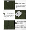 image:imageCOOFANDY Mens Cardigan Sweater Cable Knit V Neck Button up Sweaters Ribbed Cardigan Sweater with PocketsArmy Green