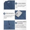 image:imageCOOFANDY Mens Cardigan Sweater Cable Knit V Neck Button up Sweaters Ribbed Cardigan Sweater with PocketsBlue
