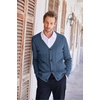 image:imageCOOFANDY Mens Cardigan Sweater Cable Knit V Neck Button up Sweaters Ribbed Cardigan Sweater with PocketsBlue