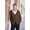 image:imageCOOFANDY Mens Cardigan Sweater Cable Knit V Neck Button up Sweaters Ribbed Cardigan Sweater with PocketsBrown