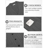 image:imageCOOFANDY Mens Cardigan Sweater Cable Knit V Neck Button up Sweaters Ribbed Cardigan Sweater with PocketsDark Grey