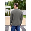 image:imageCOOFANDY Mens Cardigan Sweater Cable Knit V Neck Button up Sweaters Ribbed Cardigan Sweater with PocketsGrey