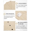 image:imageCOOFANDY Mens Cardigan Sweater Cable Knit V Neck Button up Sweaters Ribbed Cardigan Sweater with PocketsLight Khaki