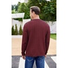 image:imageCOOFANDY Mens Cardigan Sweater Cable Knit V Neck Button up Sweaters Ribbed Cardigan Sweater with PocketsWine Red