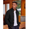 image:imageCOOFANDY Mens Cardigan Sweater Slim Fit Stand Collar Cardigan Casual Cable Knitted Button Down Sweater with PocketsBlack