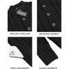 image:imageCOOFANDY Mens Cardigan Sweater Slim Fit Stand Collar Cardigan Casual Cable Knitted Button Down Sweater with PocketsBlack