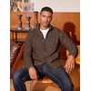 image:imageCOOFANDY Mens Cardigan Sweater Slim Fit Stand Collar Cardigan Casual Cable Knitted Button Down Sweater with PocketsCoffee Brown
