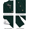 image:imageCOOFANDY Mens Cardigan Sweater Slim Fit Stand Collar Cardigan Casual Cable Knitted Button Down Sweater with PocketsGreen