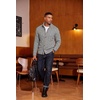 image:imageCOOFANDY Mens Cardigan Sweater Slim Fit Stand Collar Cardigan Casual Cable Knitted Button Down Sweater with PocketsGrey