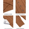 image:imageCOOFANDY Mens Cardigan Sweater Slim Fit Stand Collar Cardigan Casual Cable Knitted Button Down Sweater with PocketsLight Caramel