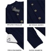 image:imageCOOFANDY Mens Cardigan Sweater Slim Fit Stand Collar Cardigan Casual Cable Knitted Button Down Sweater with PocketsNavy Blue