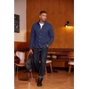 image:imageCOOFANDY Mens Cardigan Sweater Slim Fit Stand Collar Cardigan Casual Cable Knitted Button Down Sweater with PocketsNavy Blue