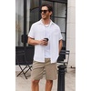 image:imageCOOFANDY Mens Cargo Cotton Twill Cargo Shorts Drawstring Stretch Elastic Waist Casual Work Short with 5 PocketsBeige