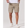 image:imageCOOFANDY Mens Cargo Cotton Twill Cargo Shorts Drawstring Stretch Elastic Waist Casual Work Short with 5 PocketsBeige
