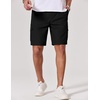 image:imageCOOFANDY Mens Cargo Cotton Twill Cargo Shorts Drawstring Stretch Elastic Waist Casual Work Short with 5 PocketsBlack