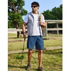 image:imageCOOFANDY Mens Cargo Cotton Twill Cargo Shorts Drawstring Stretch Elastic Waist Casual Work Short with 5 PocketsBlue