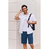 image:imageCOOFANDY Mens Cargo Cotton Twill Cargo Shorts Drawstring Stretch Elastic Waist Casual Work Short with 5 PocketsBlue