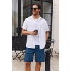 image:imageCOOFANDY Mens Cargo Cotton Twill Cargo Shorts Drawstring Stretch Elastic Waist Casual Work Short with 5 PocketsBlue