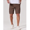 image:imageCOOFANDY Mens Cargo Cotton Twill Cargo Shorts Drawstring Stretch Elastic Waist Casual Work Short with 5 PocketsBrown