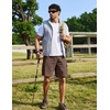 image:imageCOOFANDY Mens Cargo Cotton Twill Cargo Shorts Drawstring Stretch Elastic Waist Casual Work Short with 5 PocketsBrown