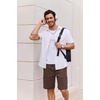image:imageCOOFANDY Mens Cargo Cotton Twill Cargo Shorts Drawstring Stretch Elastic Waist Casual Work Short with 5 PocketsBrown