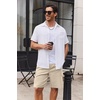 image:imageCOOFANDY Mens Cargo Cotton Twill Cargo Shorts Drawstring Stretch Elastic Waist Casual Work Short with 5 PocketsLight Beige