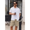 image:imageCOOFANDY Mens Cargo Cotton Twill Cargo Shorts Drawstring Stretch Elastic Waist Casual Work Short with 5 PocketsLight Brown