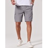 image:imageCOOFANDY Mens Cargo Cotton Twill Cargo Shorts Drawstring Stretch Elastic Waist Casual Work Short with 5 PocketsLight Gray