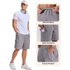 image:imageCOOFANDY Mens Cargo Cotton Twill Cargo Shorts Drawstring Stretch Elastic Waist Casual Work Short with 5 PocketsLight Gray