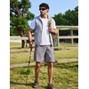 image:imageCOOFANDY Mens Cargo Cotton Twill Cargo Shorts Drawstring Stretch Elastic Waist Casual Work Short with 5 PocketsLight Gray