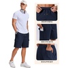 image:imageCOOFANDY Mens Cargo Cotton Twill Cargo Shorts Drawstring Stretch Elastic Waist Casual Work Short with 5 PocketsNavy Bule