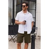 image:imageCOOFANDY Mens Cargo Cotton Twill Cargo Shorts Drawstring Stretch Elastic Waist Casual Work Short with 5 PocketsOlive Green
