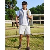 image:imageCOOFANDY Mens Cargo Cotton Twill Cargo Shorts Drawstring Stretch Elastic Waist Casual Work Short with 5 PocketsWhite