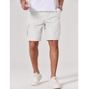 image:imageCOOFANDY Mens Cargo Cotton Twill Cargo Shorts Drawstring Stretch Elastic Waist Casual Work Short with 5 PocketsWhite