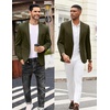 image:imageCOOFANDY Mens Casual Blazer Jacket One Button Suit Jackets Lightweight Knit Sport CoatArmy Green