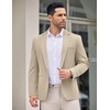image:imageCOOFANDY Mens Casual Blazer Jacket One Button Suit Jackets Lightweight Knit Sport CoatBeige