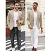 image:imageCOOFANDY Mens Casual Blazer Jacket One Button Suit Jackets Lightweight Knit Sport CoatBeige