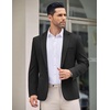 image:imageCOOFANDY Mens Casual Blazer Jacket One Button Suit Jackets Lightweight Knit Sport CoatBlack