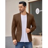 image:imageCOOFANDY Mens Casual Blazer Jacket One Button Suit Jackets Lightweight Knit Sport CoatBrown