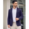 image:imageCOOFANDY Mens Casual Blazer Jacket One Button Suit Jackets Lightweight Knit Sport CoatNavy Blue