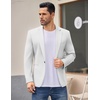 image:imageCOOFANDY Mens Casual Blazer Jacket One Button Suit Jackets Lightweight Knit Sport CoatWhite